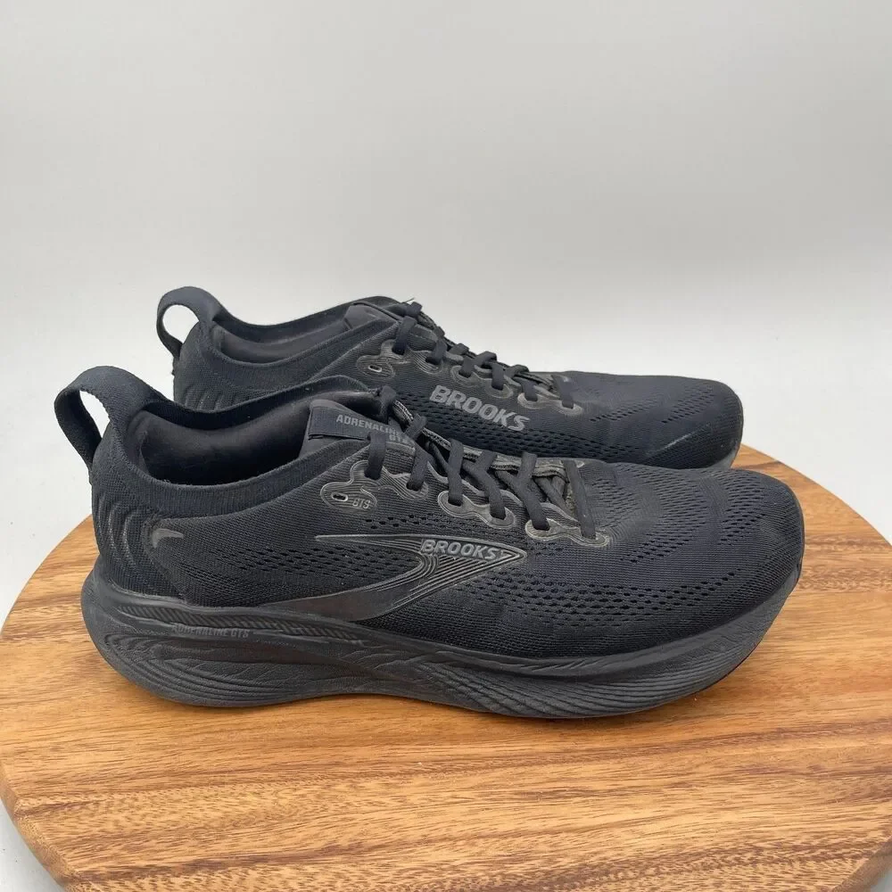 Brooks Adrenaline GTS 25 Shoes Mens Size 11.5 2E Black Running Comfort Walking